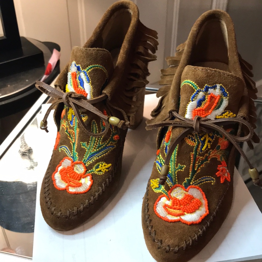 Tory Burch Suede Moccasin Heels